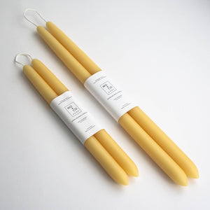 Tapered Beeswax Candles, Natural Gold