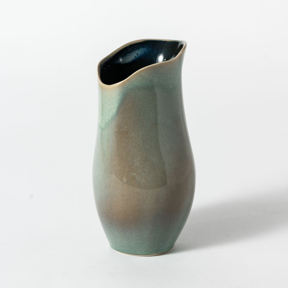 Riverstone Carafe|Vase - Seafoam - Deep Blue