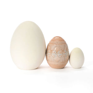 Hand Carved Medium Egg #309
