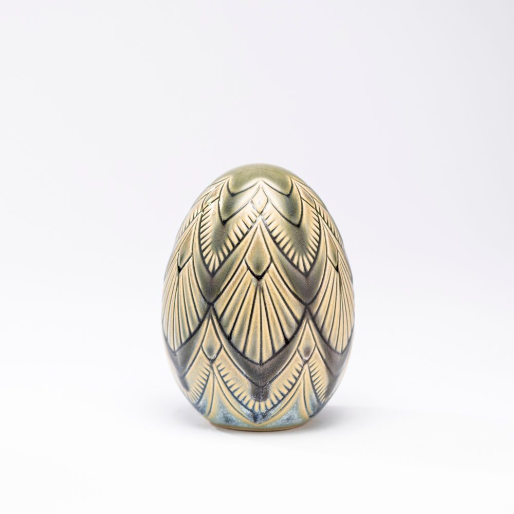 Hand-Carved Egg No. 124, Medium