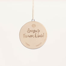 Load image into Gallery viewer, Love You To The Moon, Hippo Ornament, Melody
