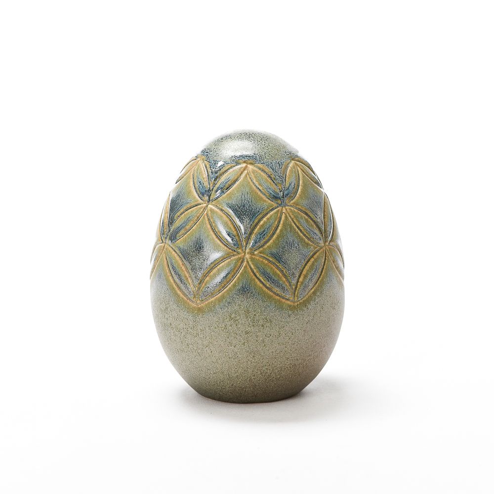 Hand Carved Medium Egg #037