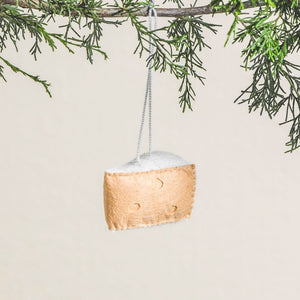 Cheese Wedge Felt Ornament