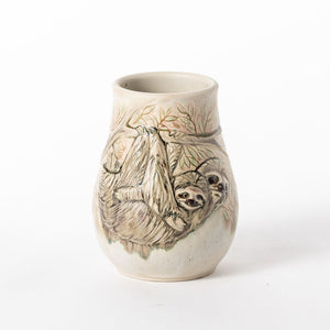 Hand Thrown Animal Kingdom Vase #48
