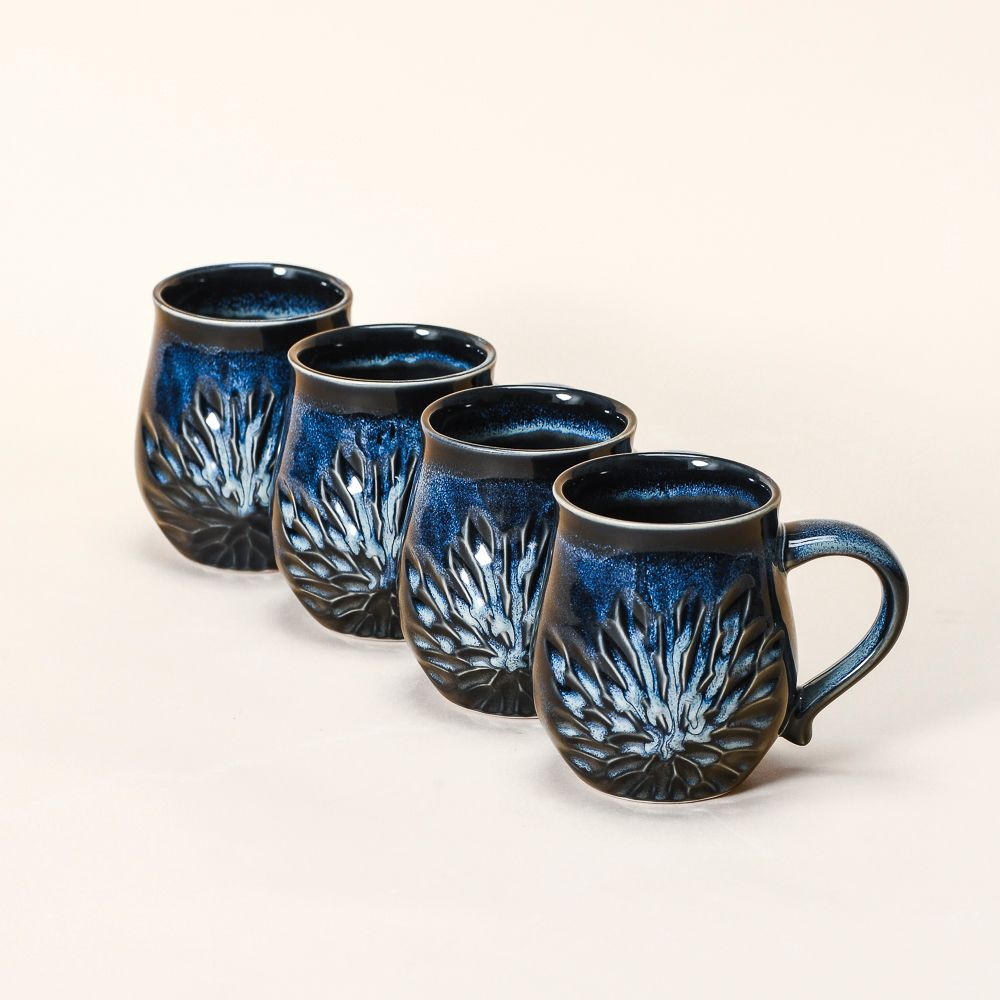 Emilia Mugs Set of 4, Atlantic