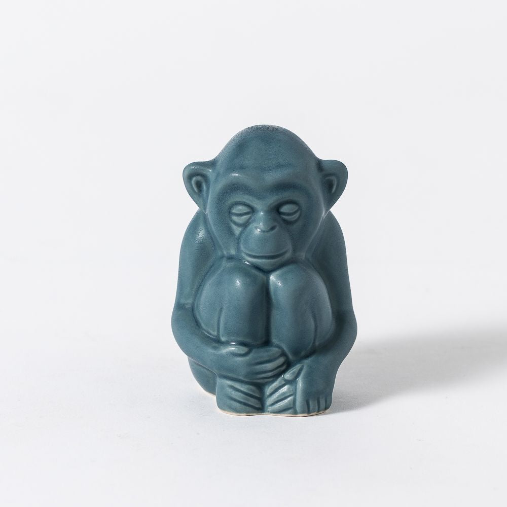 Shiri Monkey Paperweight - Blue Suede