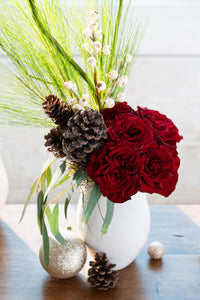 Saturdays in the Studio | Holiday Centerpieces with Sprouts Floral Design, Riverstone Carafe