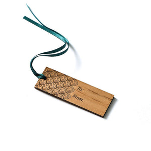 Wooden Gift Tag, Laser Cut