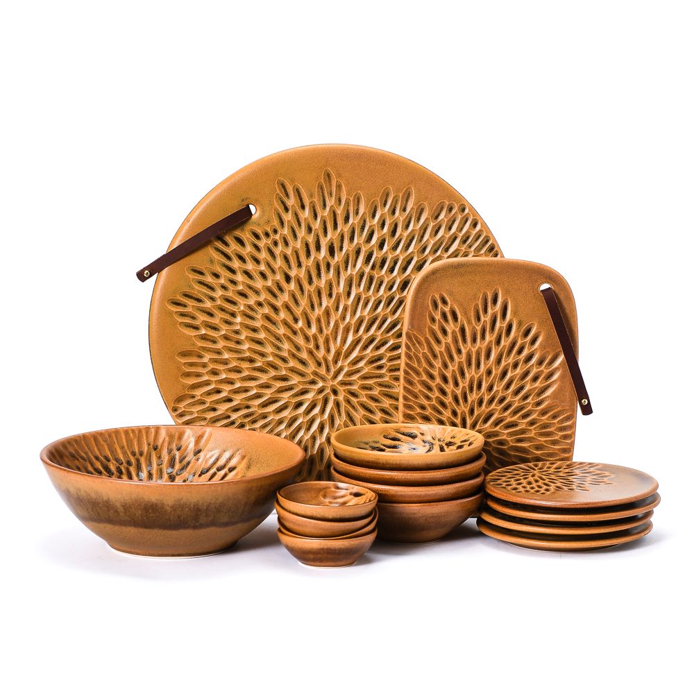 Emilia Art of Entertaining Signature Set,  Chestnut