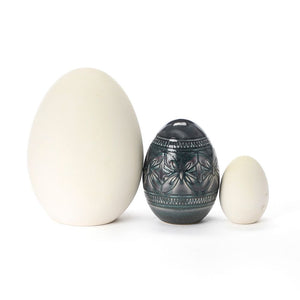 Hand Carved Medium Egg #313