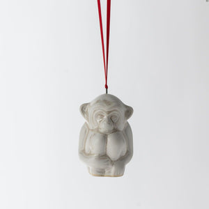 Shiri Monkey Ornament - Morning Frost
