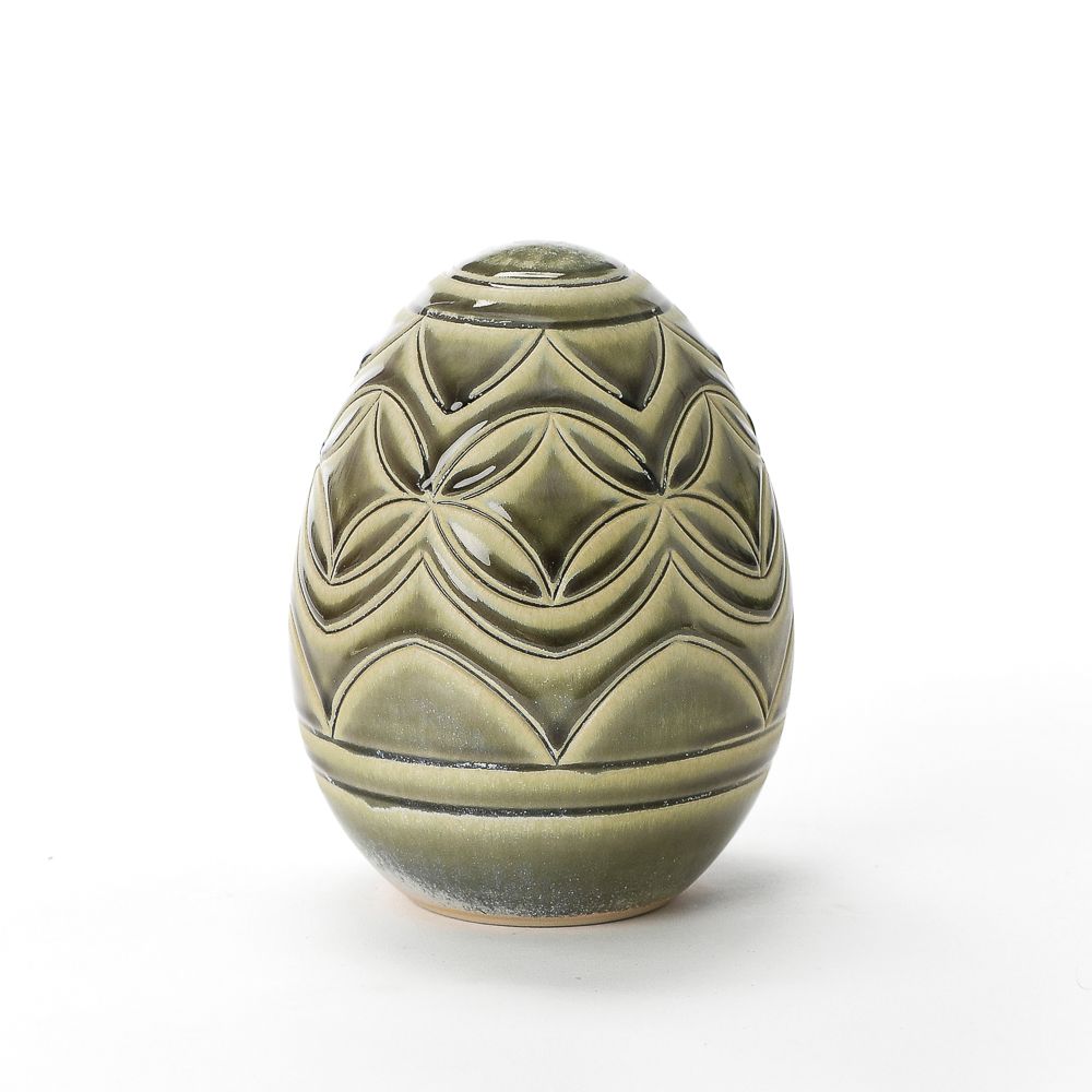 Hand Carved Large Egg #251 – Rookwood Pottery