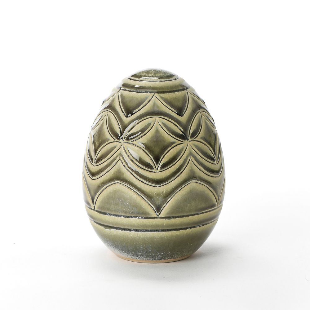 Hand Carved Large Egg #251