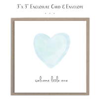 Welcome Little One 'blue' Mini Card - Baby Boy Card