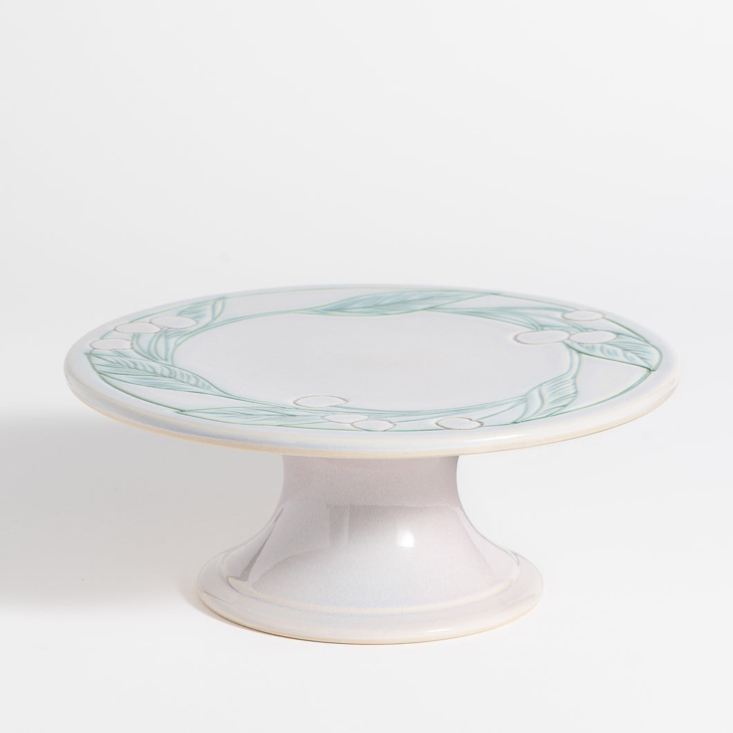 Hand Thrown French Farm Cake Stand #0073