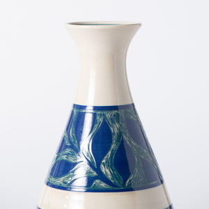 Hand Thrown Sgraffito Vase #0034