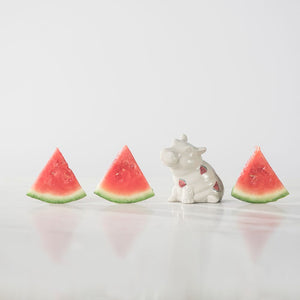 Hippo Figurine, Hand Painted Watermelon