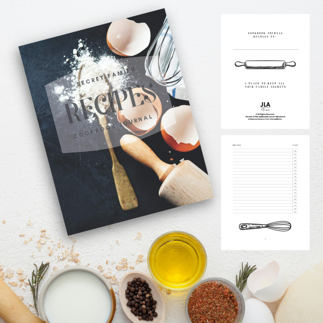 Secret Family Recipes Cookbook Journal