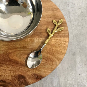 SS Gold Leaf Spoons, S/4