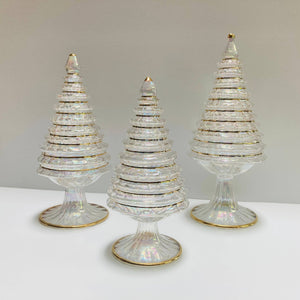 Glass Christmas Tree-White Spruce-Small