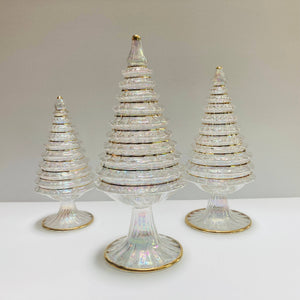 Glass Christmas Tree-White Spruce-Tall