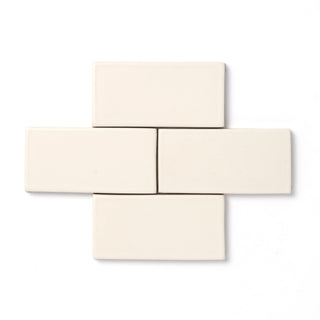 Reminiscent of ancient alabaster sculptures, this soft white glaze is consistent in both color and surface texture and presents an opaque break on relief details as well as the tile edge.