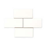 Himalaya recalls its mountain range namesake offering slight variation in its off-white hue, a high-gloss surface texture, and an opaque break around edges and relief details.
