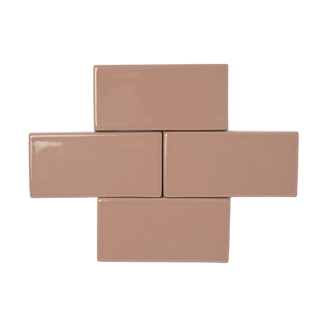 La Vie is the perfect warm dusty rose hue that features a glossy finish and opaque break around tile edges and relief details.