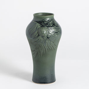Pinecone Vase-Midnight Frost