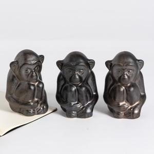 Shiri Monkey Paperweight - Tungsten