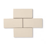 A glaze with a sense of Italian ease and old-world romanticism, Roman White features a consistent light beige color, smooth matte surface texture and an opaque edge break. 