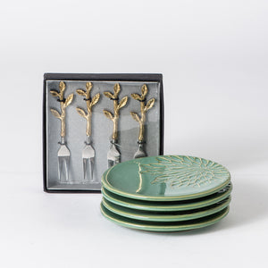 Gift Set- Emilia Small Plate & Fork Set of 4