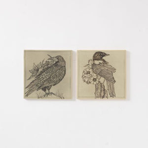 #02 Hand Illustrated Tile | Birds & Blooms 2023