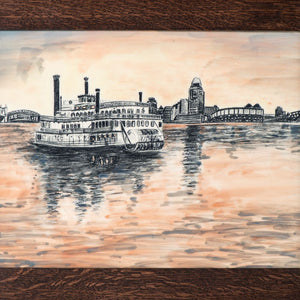 #03-Cincinnati Riverboat, Hand Sketched