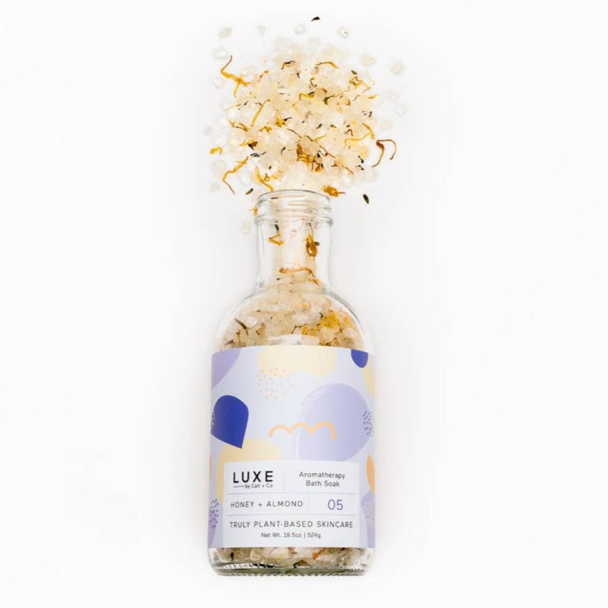 Luxe Honey + Almond Aromatherapy Bath Salt Soak