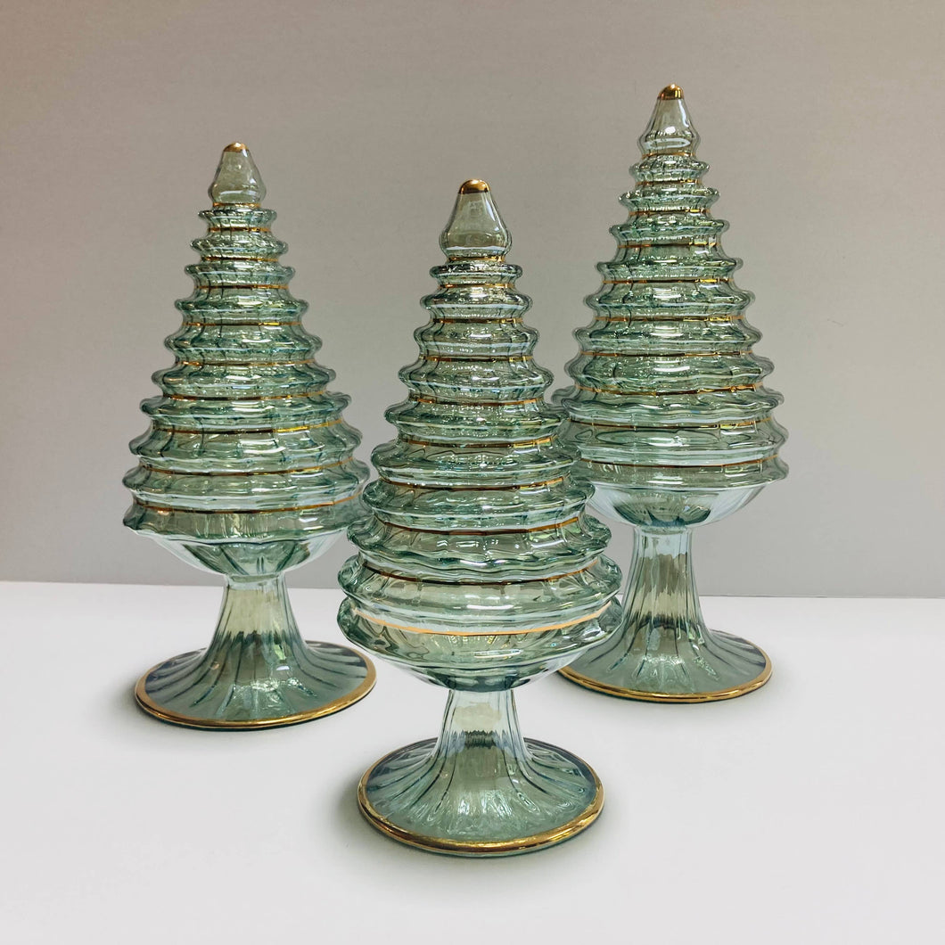 Glass Christmas Tree-Green Spruce-Small