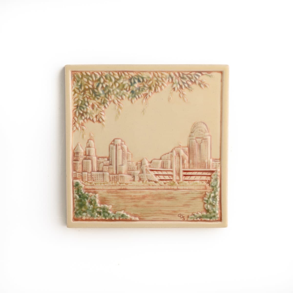 Cincinnati Skyline Tile Hand Painted – Rookwood Pottery