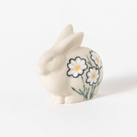 Grove Bunny Figurine - Hand Painted Large Daisies