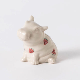 Hippo Figurine, Hand-Painted Watermelon
